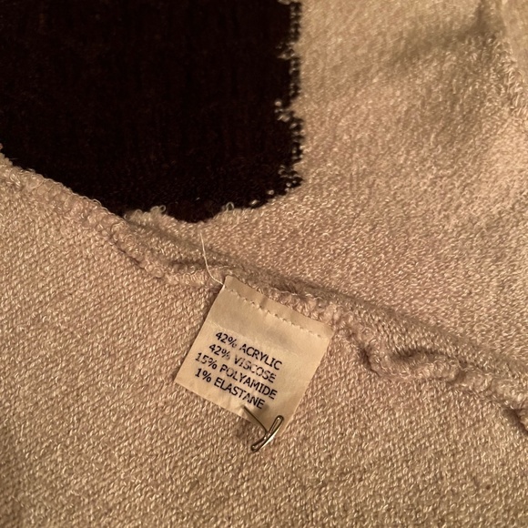 Bette Paige Sleeveless Brown & Tan Sweater Vest - Size M - Picture 6 of 9